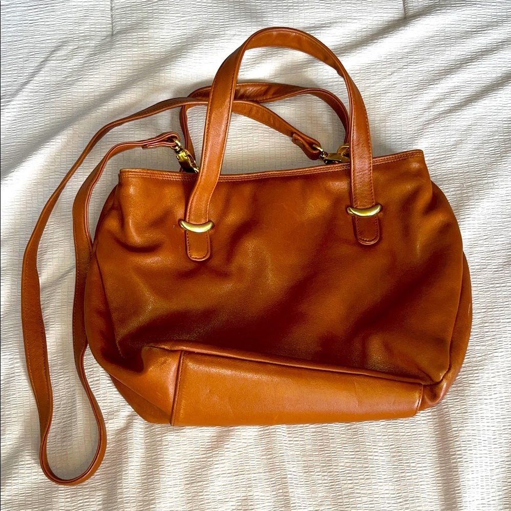 Liz Claiborne Leather Handbag Detachable Crossbody strap